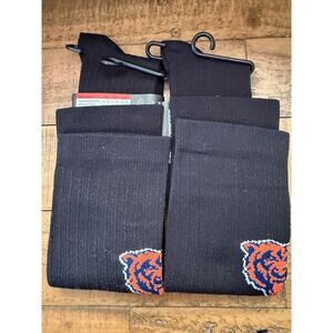 Chicago Bears Socks 2 Pr Men Medium Black NFL Football Pro Compression Graduated